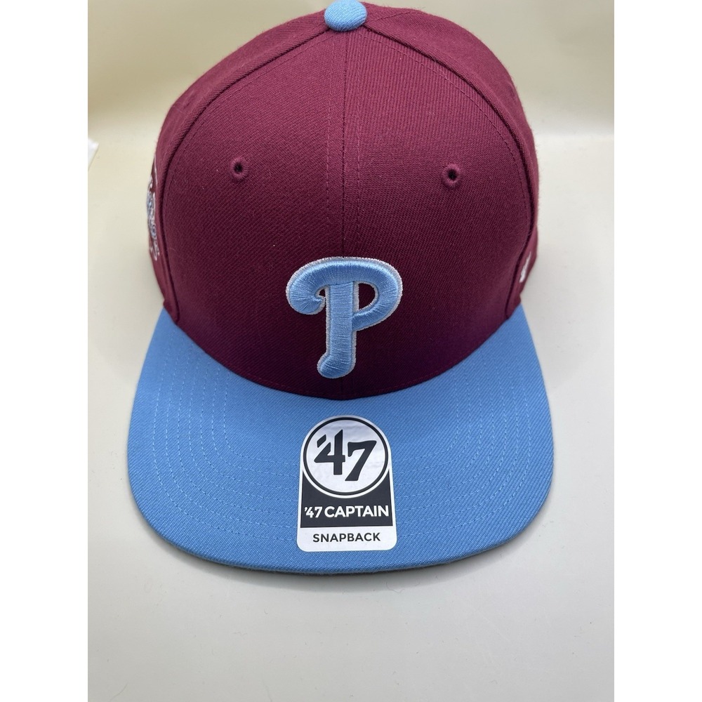 Philadelphia Phillies Men's '47 SnapBack Structured Hat Burgundy/blue NWT